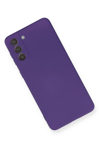 Mey İthalat®  Samsung Galaxy S21 Plus Kılıf Nano içi Kadife Silikon - Mor