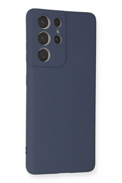 Mey İthalat®  Samsung Galaxy S21 Ultra Kılıf Nano içi Kadife Silikon - Gri