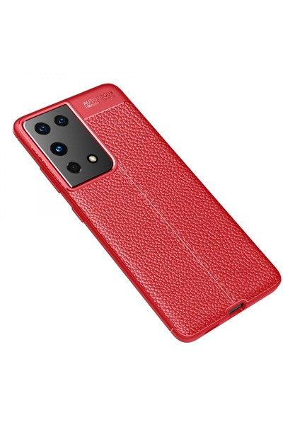 Mey İthalat®  Samsung Galaxy S21 Ultra Kılıf Auto Focus Kapak - Kırmızı