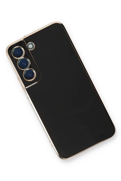 Mey İthalat®  Samsung Galaxy S22 Plus Kılıf Volet Silikon - Siyah