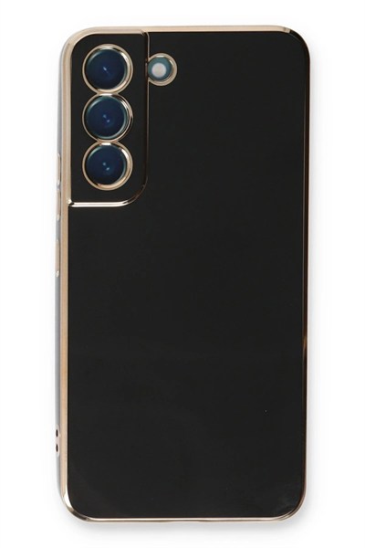 Mey İthalat®  Samsung Galaxy S22 Plus Kılıf Volet Silikon - Siyah