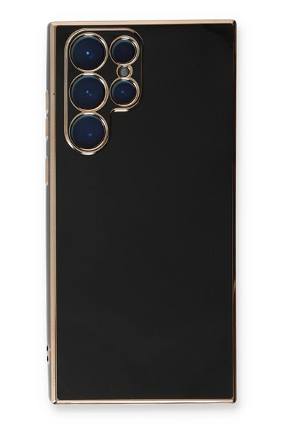 Mey İthalat®  Samsung Galaxy S22 Ultra Kılıf Volet Silikon - Siyah