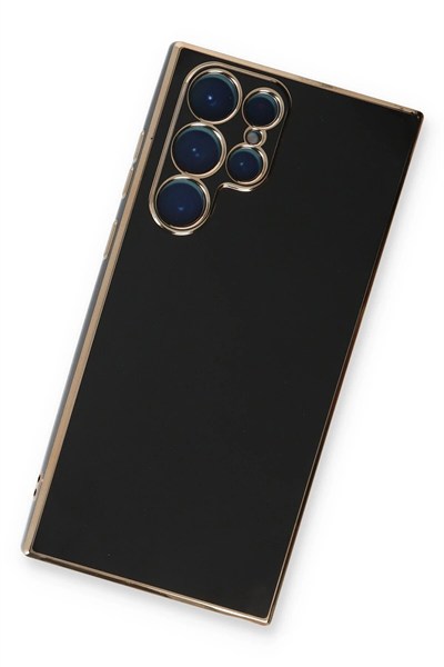 Mey İthalat®  Samsung Galaxy S22 Ultra Kılıf Volet Silikon - Siyah