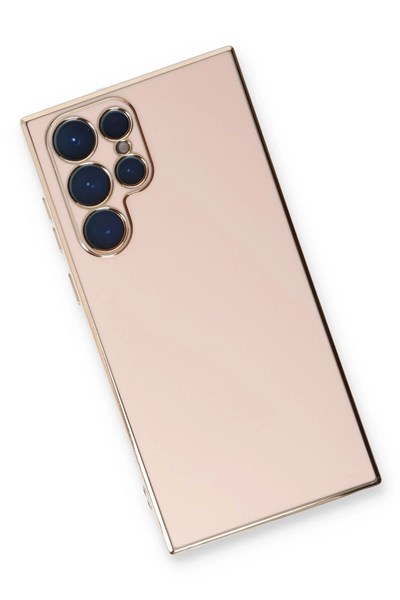 Mey İthalat®  Samsung Galaxy S22 Ultra Kılıf Volet Silikon - Pembe