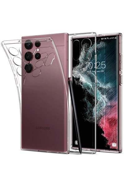 Mey İthalat®  Samsung Galaxy S22 Ultra Kılıf Lüx Şeffaf Silikon