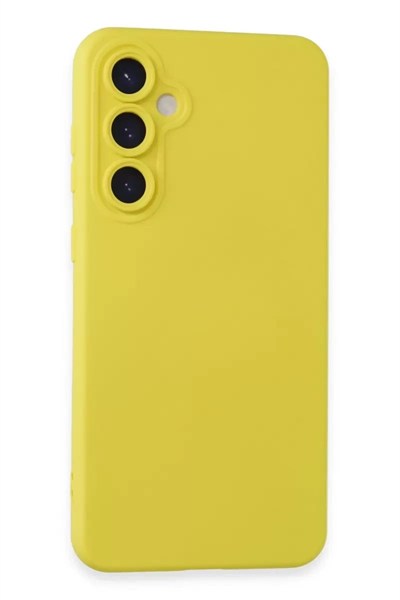 Mey İthalat®  Samsung Galaxy S23 FE Kılıf Nano içi Kadife Silikon - Sarı