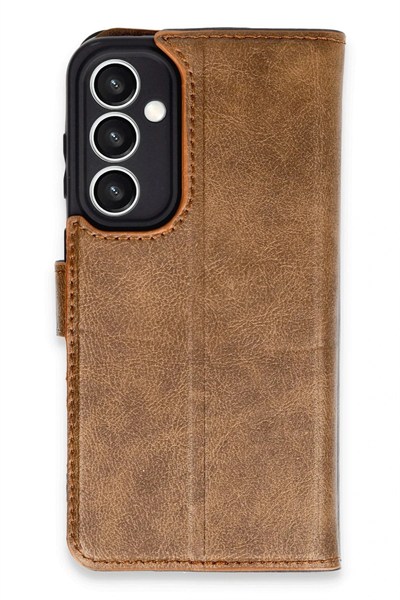 Mey İthalat®  Samsung Galaxy S23 FE Kılıf Trend S Plus Kapaklı Kılıf - Taba