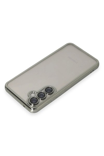 Mey İthalat®  Samsung Galaxy S23 FE Kılıf  Lensli Silikon - Gümüş