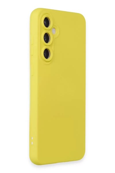 Mey İthalat®  Samsung Galaxy S23 FE Kılıf Nano içi Kadife Silikon - Sarı