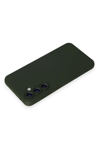 Mey İthalat®  Samsung Galaxy S23 FE Kılıf Nano içi Kadife Silikon - Koyu Yeşil