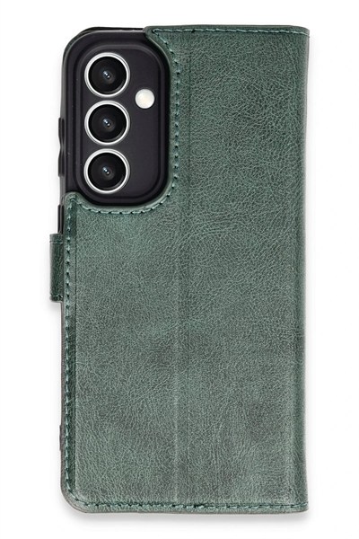Mey İthalat®  Samsung Galaxy S23 FE Kılıf Trend S Plus Kapaklı Kılıf - Yeşil