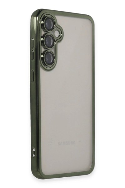 Mey İthalat®  Samsung Galaxy S23 FE Kılıf  Lensli Silikon - Yeşil