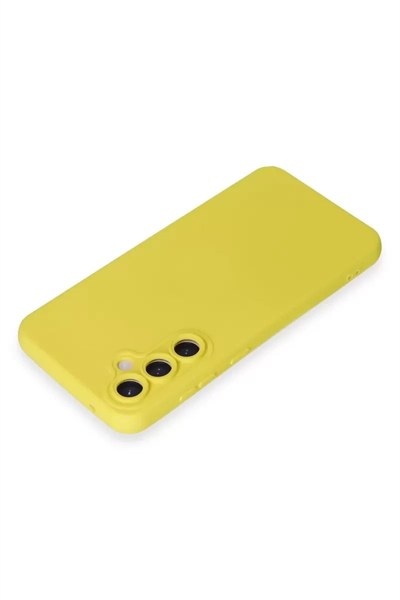 Mey İthalat®  Samsung Galaxy S23 FE Kılıf Nano içi Kadife Silikon - Sarı