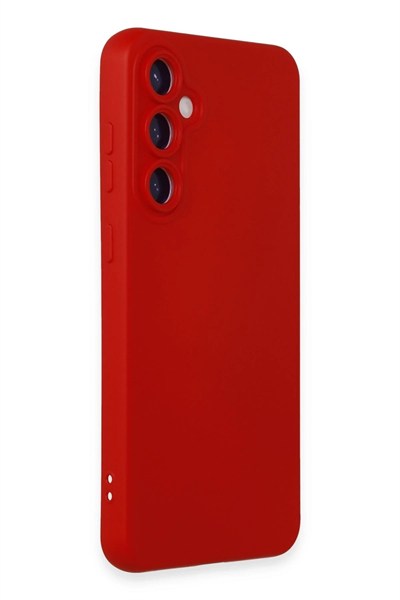 Mey İthalat®  Samsung Galaxy S23 FE Kılıf Nano içi Kadife Silikon - Kırmızı