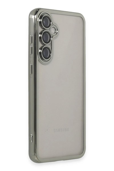 Mey İthalat®  Samsung Galaxy S23 FE Kılıf  Lensli Silikon - Gümüş