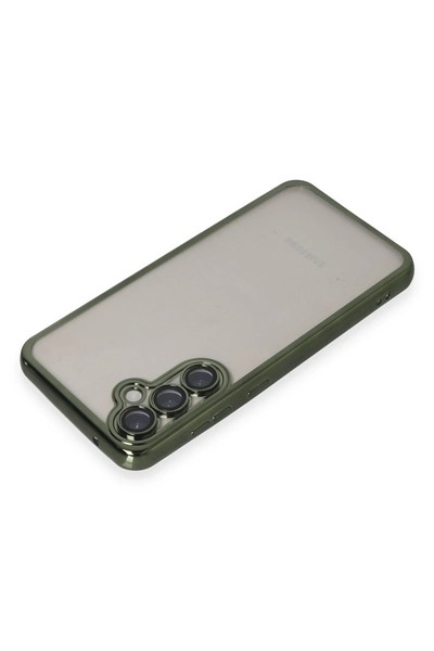 Mey İthalat®  Samsung Galaxy S23 FE Kılıf  Lensli Silikon - Yeşil