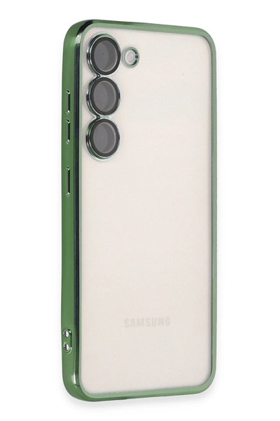Mey İthalat®  Samsung Galaxy S23 Kılıf  Lensli Silikon - Yeşil