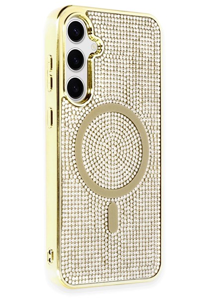 Mey İthalat®  Samsung Galaxy S23 Kılıf Helen Magsafe Kapak - Gold