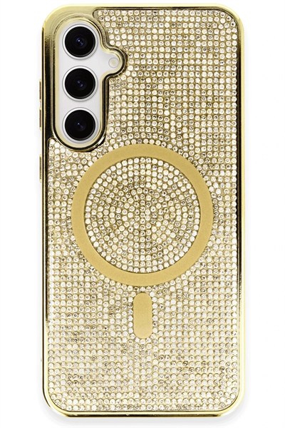 Mey İthalat®  Samsung Galaxy S23 Kılıf Helen Magsafe Kapak - Gold