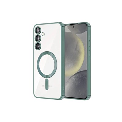Mey İthalat®  Samsung Galaxy S23 Kılıf Kross Magneticsafe Kapak - Koyu Yeşil