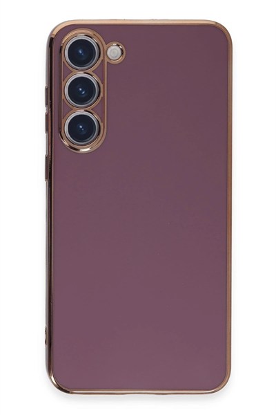 Mey İthalat®  Samsung Galaxy S23 Kılıf Volet Silikon - Mor