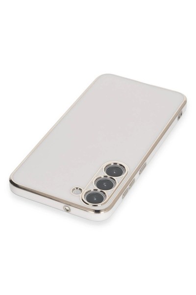 Mey İthalat®  Samsung Galaxy S23 Kılıf Volet Silikon - Beyaz