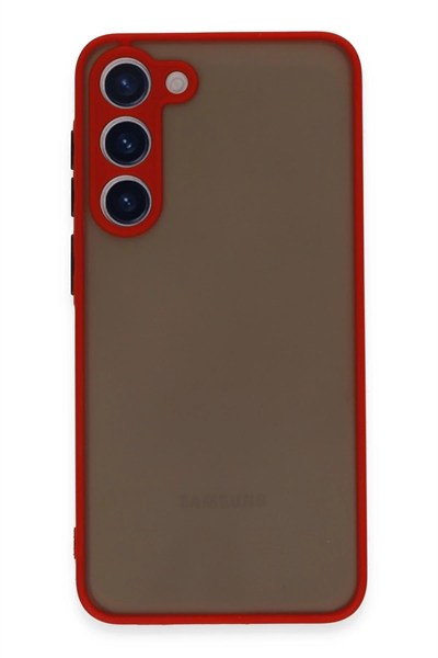 Mey İthalat®  Samsung Galaxy S23 Plus Kılıf Montreal Silikon Kapak - Kırmızı