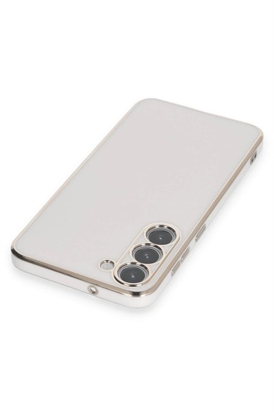 Mey İthalat®  Samsung Galaxy S23 Plus Kılıf Volet Silikon - Beyaz