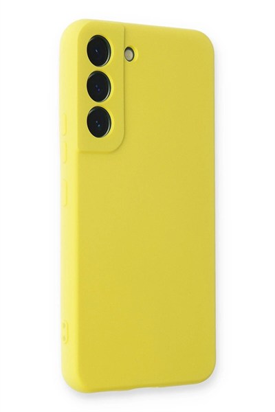Mey İthalat®  Samsung Galaxy S23 Plus Kılıf Nano içi Kadife Silikon - Sarı