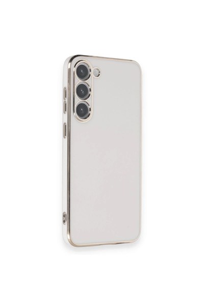 Mey İthalat®  Samsung Galaxy S23 Plus Kılıf Volet Silikon - Beyaz