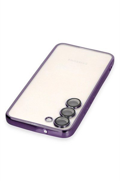 Mey İthalat®  Samsung Galaxy S23 Plus Kılıf  Lensli Silikon - Mor