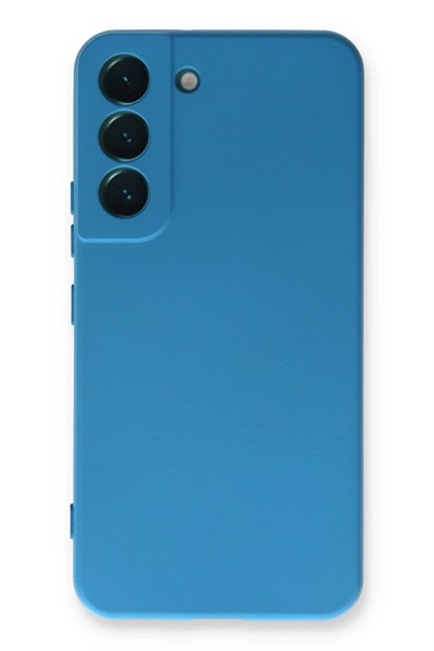 Mey İthalat®  Samsung Galaxy S23 Plus Kılıf Nano içi Kadife Silikon - Mavi