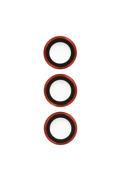 Mey İthalat®  Samsung Galaxy S23 Plus Metal Kamera Lens - Kırmızı