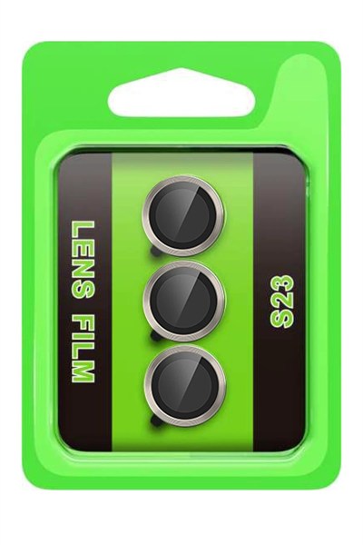 Mey İthalat®  Samsung Galaxy S23 Raze Metal Kamera Lens - Gri