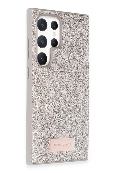 Mey İthalat®  Samsung Galaxy S23 Ultra Bright Simli Kapak - Gold