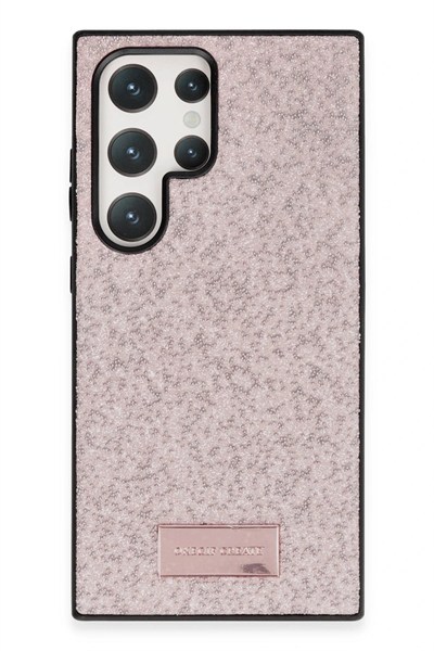 Mey İthalat®  Samsung Galaxy S23 Ultra Bright Simli Kapak - Pembe