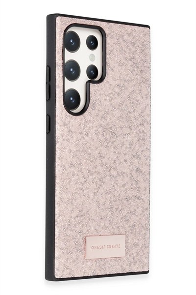 Mey İthalat®  Samsung Galaxy S23 Ultra Bright Simli Kapak - Pembe