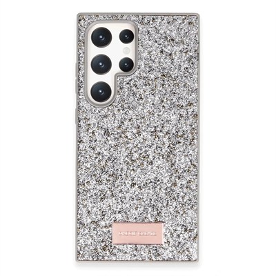 Mey İthalat®  Samsung Galaxy S23 Ultra Bright Simli Kapak - Gümüş