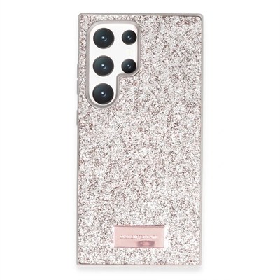 Mey İthalat®  Samsung Galaxy S23 Ultra Bright Simli Kapak - Gold