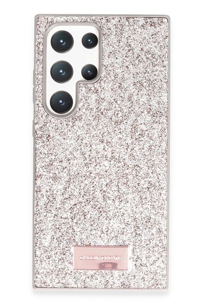 Mey İthalat®  Samsung Galaxy S23 Ultra Bright Simli Kapak - Gold