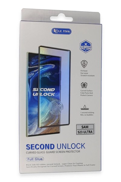 Mey İthalat®  Samsung Galaxy S23 Ultra Durable Full Glue Curved Cam