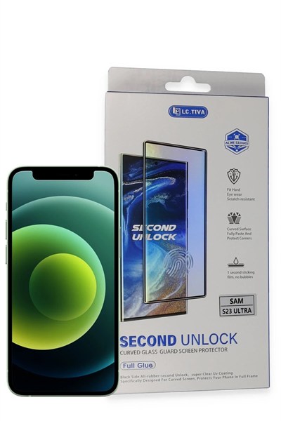 Mey İthalat®  Samsung Galaxy S23 Ultra Durable Full Glue Curved Cam