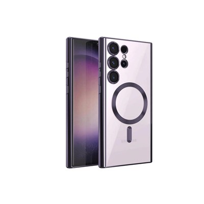 Mey İthalat®  Samsung Galaxy S23 Ultra Kılıf Kross Magneticsafe Kapak - Mor