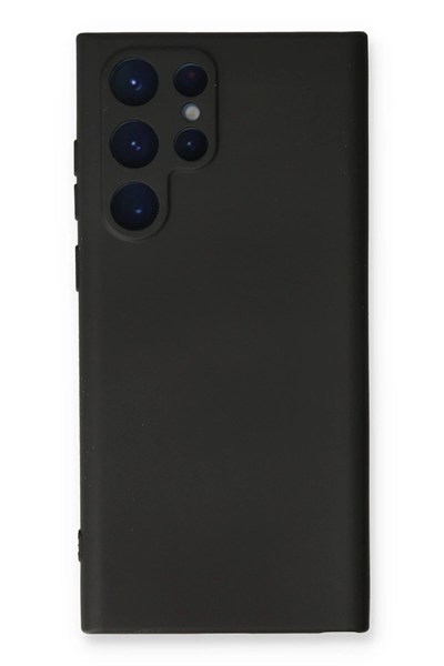 Mey İthalat®  Samsung Galaxy S23 Ultra Kılıf Nano içi Kadife Silikon - Siyah