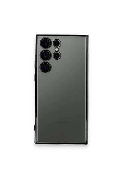 Mey İthalat®  Samsung Galaxy S23 Ultra Kılıf  Lensli Silikon - Siyah