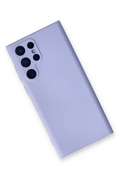 Mey İthalat®  Samsung Galaxy S23 Ultra Kılıf Nano içi Kadife Silikon - Lila