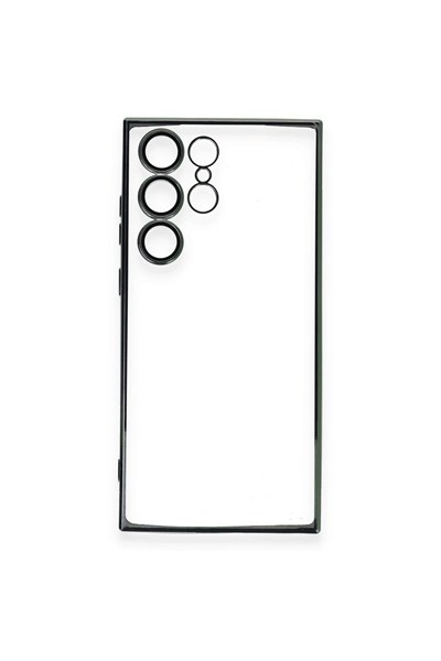 Mey İthalat®  Samsung Galaxy S23 Ultra Kılıf  Lensli Silikon - Yeşil