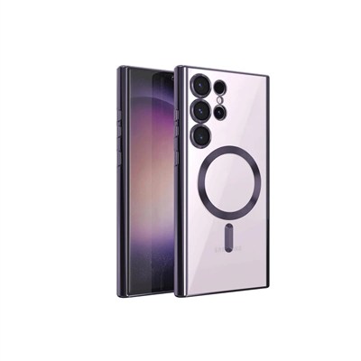 Mey İthalat®  Samsung Galaxy S23 Ultra Kılıf Kross Magneticsafe Kapak - Mor