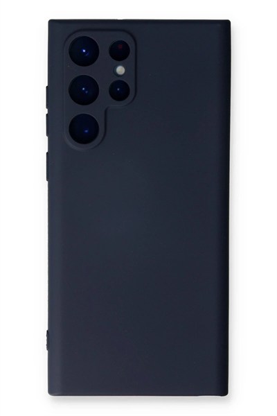 Mey İthalat®  Samsung Galaxy S23 Ultra Kılıf Nano içi Kadife Silikon - Lacivert