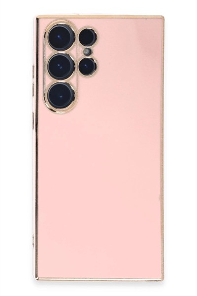 Mey İthalat®  Samsung Galaxy S23 Ultra Kılıf Volet Silikon - Pembe